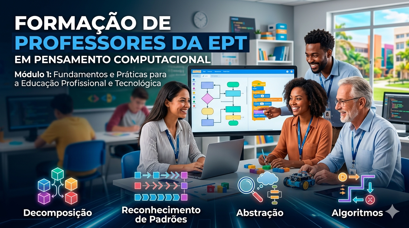 Professores reunidos para um curso